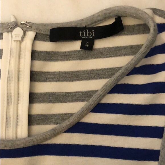 💙 TIBI Striped Peplum Top - Picture 4 of 7